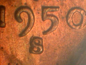 1950-S Repunched Mintmark RPM-004