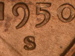 1950-S Repunched Mintmark RPM-005