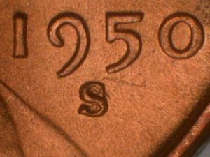 1950-S Repunched Mintmark RPM-008