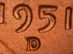 1951-D Repunched Mintmark RPM-001