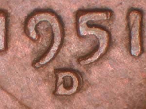 1951-D Repunched Mintmark RPM-010