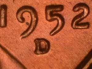 1952-D Repunched Mintmark RPM-019