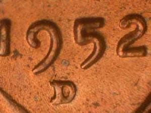 1952-D Repunched Mintmark RPM-021