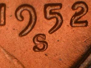 1952-S Repunched Mintmark RPM-018