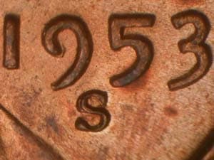 1953-S Repunched Mintmark RPM-001