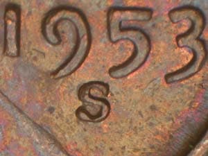 1953-S Repunched Mintmark RPM-008