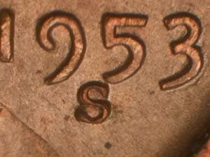 1953-S Repunched Mintmark RPM-019