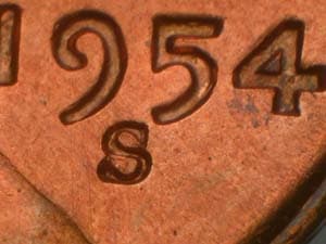 1954-S Repunched Mintmark RPM-012