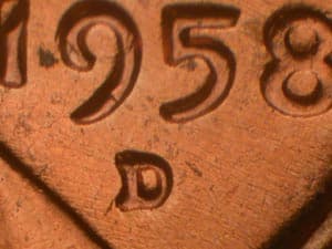 1958-D Repunched Mintmark RPM-007