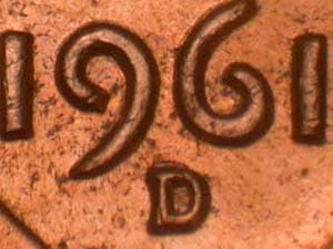 1961-D Repunched Mintmark RPM-008