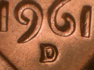 1961-D Repunched Mintmark RPM-019