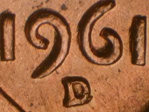 1961-D Repunched Mintmark RPM-023
