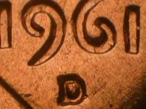1961-D Repunched Mintmark RPM-028
