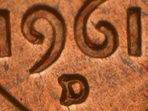 1961-D Repunched Mintmark RPM-030