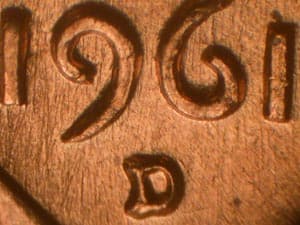 1961-D Repunched Mintmark RPM-033