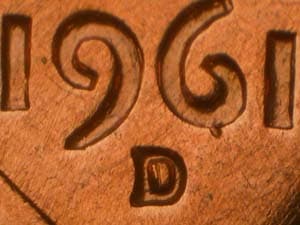 1961-D Repunched Mintmark RPM-034
