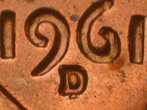 1961-D Repunched Mintmark RPM-039
