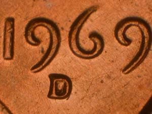 1969-D Repunched Mintmark RPM-005