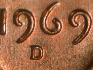 1969-D Repunched Mintmark RPM-007