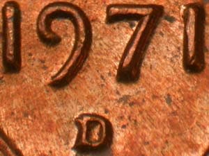 1971-D Repunched Mintmark RPM-004