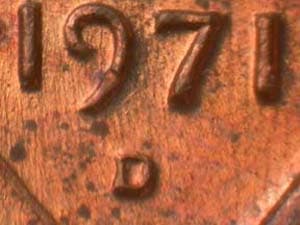 1971-D Repunched Mintmark RPM-009