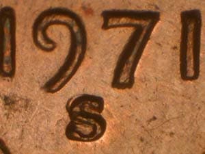 1971-S Repunched Mintmark RPM-002