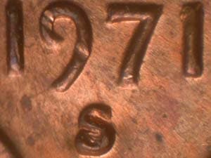 1971-S Repunched Mintmark RPM-011