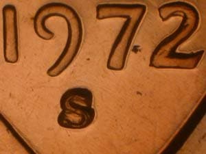 1972-S Repunched Mintmark RPM-003