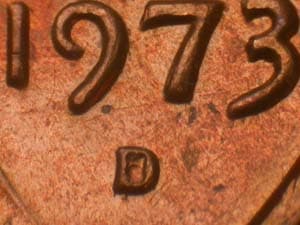 1973-D Repunched Mintmark RPM-001