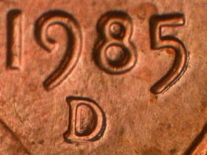 1985-D Repunched Mintmark RPM-001
