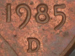 1985-D Repunched Mintmark RPM-002