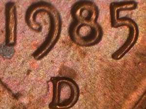 1985-D Repunched Mintmark RPM-005