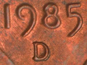 1985-D Repunched Mintmark RPM-009