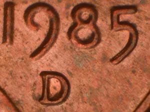 1985-D Repunched Mintmark RPM-010
