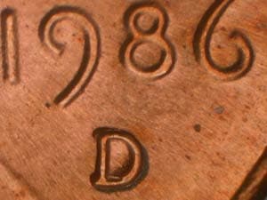 1986-D Repunched Mintmark RPM-002