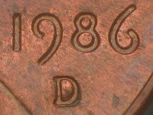 1986-D Repunched Mintmark RPM-008