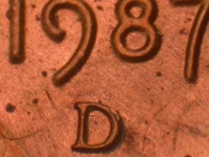 1987-D Repunched Mintmark RPM-002