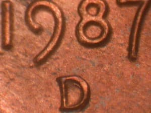 1987-D Repunched Mintmark RPM-004