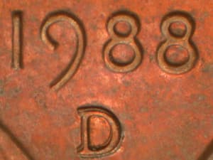 1988-D Repunched Mintmark RPM-001