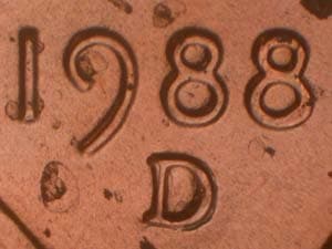 1988-D Repunched Mintmark RPM-005