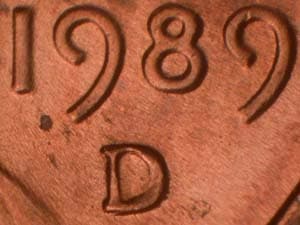 1989-D Repunched Mintmark RPM-001