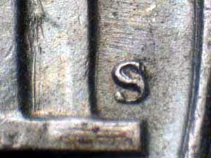 1951-S Repunched Mintmark RPM-001