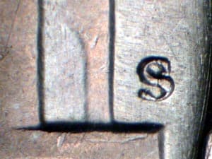1951-S Repunched Mintmark RPM-005