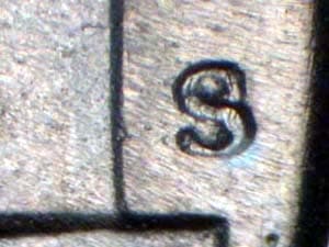 1951-S Repunched Mintmark RPM-007
