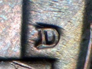 1952-D Repunched Mintmark RPM-002
