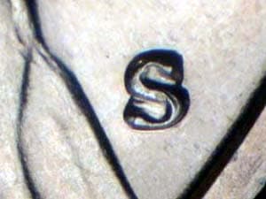 1972-S Repunched Mintmark RPM-003