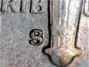 1949-S Repunched Mintmark RPM-002