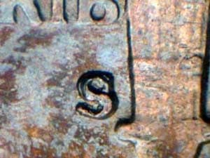 1950-S Repunched Mintmark RPM-001
