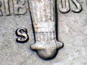 1950-S Repunched Mintmark RPM-003