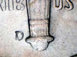1951-D Repunched Mintmark RPM-001